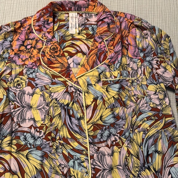 Anthropologie flannel Pajama set size Medium - Picture 7 of 9